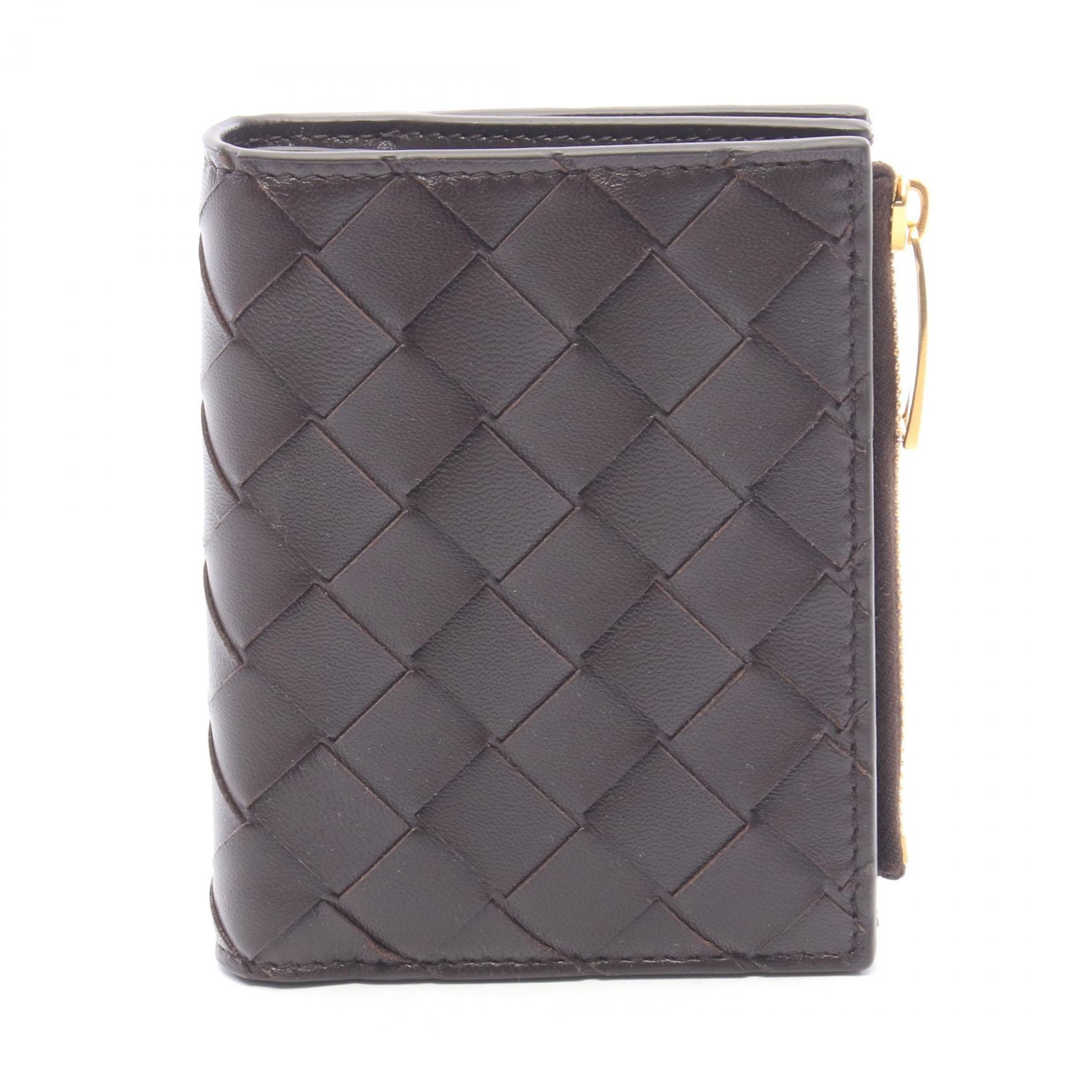 ボッテガヴェネタ BOTTEGA VENETA イントレチャート 二つ折り財布 財布 レザー メンズ レディース ブラウン系 742330VCPP32132 【新品】