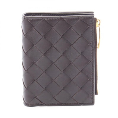ボッテガヴェネタ BOTTEGA VENETA イントレチャート 二つ折り財布 財布 レザー メンズ レディース ブラウン系 742330VCPP32132 【新品】