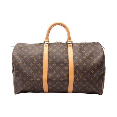 ルイ・ヴィトン LOUIS VUITTON キーポル50 ボストンバッグ バッグ PVCコーティングキャンバス レザー モノグラム メンズ レディース ブラウン系 M41426 【中古】