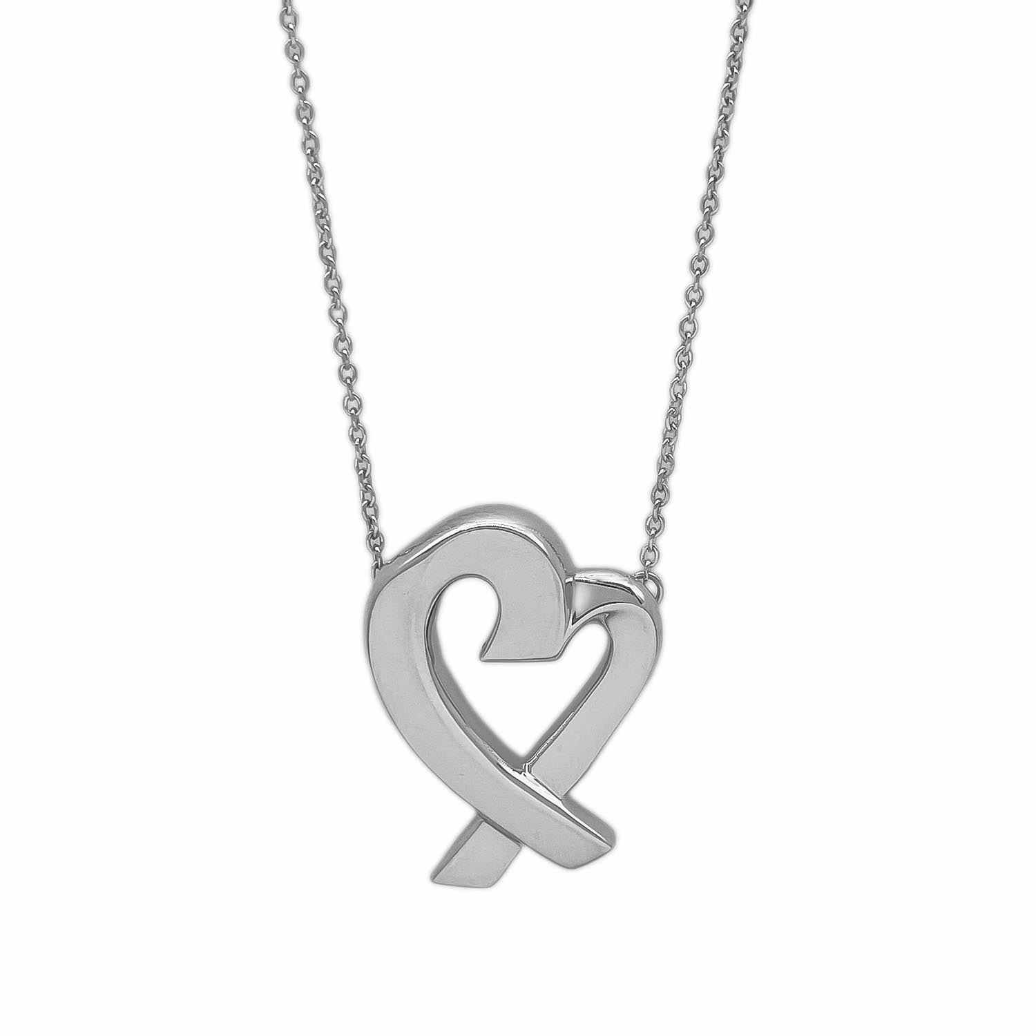 TIFFANY&Co. ティファニー ラビングハート ラージサイズ グラフィティ ネックレス
 ペンダント パロマピカソ SV925 シルバー 新品仕上済 レディース
 【中古】