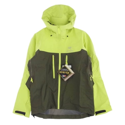 ARC'TERYX アークテリクス ジャケット X000006454 ALPHA JACKET GORE-TEX アルファ ジャケット ゴアテックス TATSU SPRINT ライトグリーン系 カーキ系 L【極上美品】【中古】