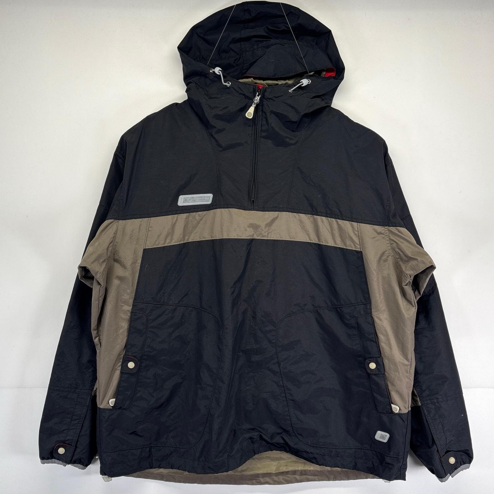 古着 コロンビア Columbia ナイロンジャケット 大きいサイズ プルオーバー アノラック アウトドア ワンポイントロゴ XL マルチカラー メンズ
