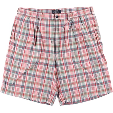 古着 ラルフローレン Ralph Lauren POLO by Ralph Lauren タータンチェック ツータック コットンショーツ ショートパンツ メンズw35相当/eaa577668