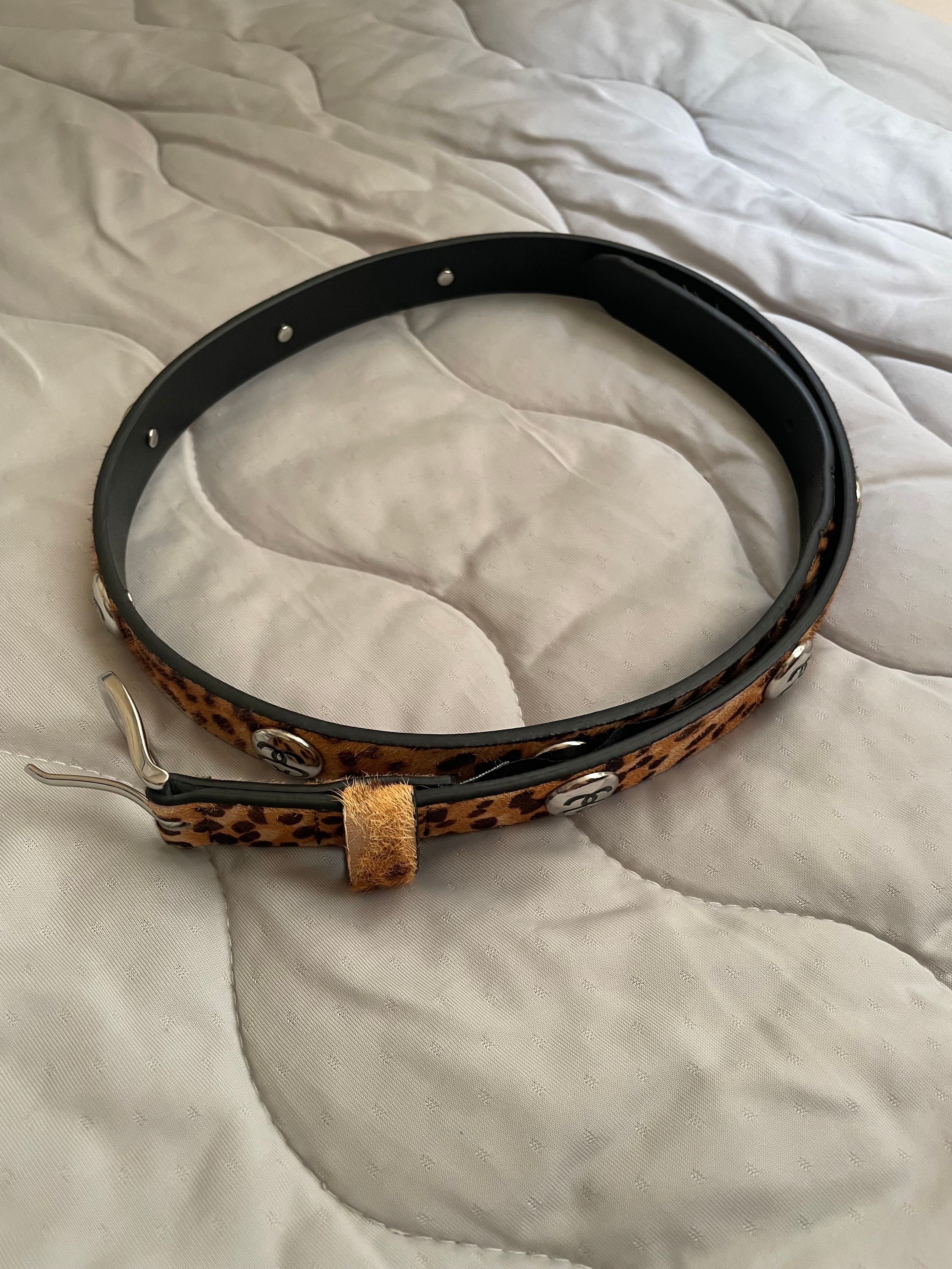 Stussy SS-Link Studded Belt "Hairy Cheetah Print" (FA24)