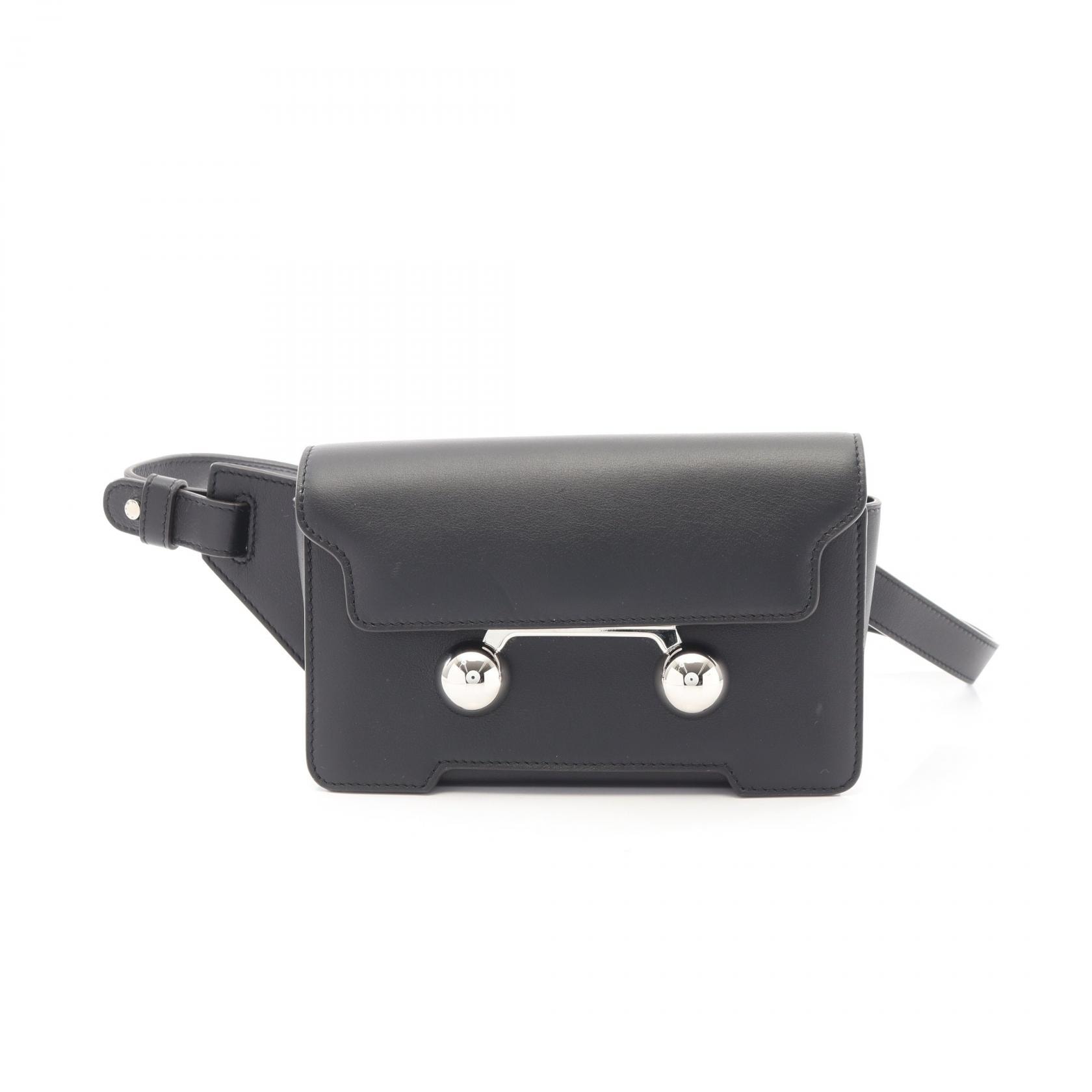マルニ MARNI トランカロー ウエストバッグ ボディバッグ バッグ レザー メンズ ブラック系 MUMQ0022U0 【中古】