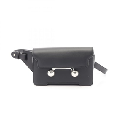 マルニ MARNI トランカロー ウエストバッグ ボディバッグ バッグ レザー メンズ ブラック系 MUMQ0022U0 【中古】