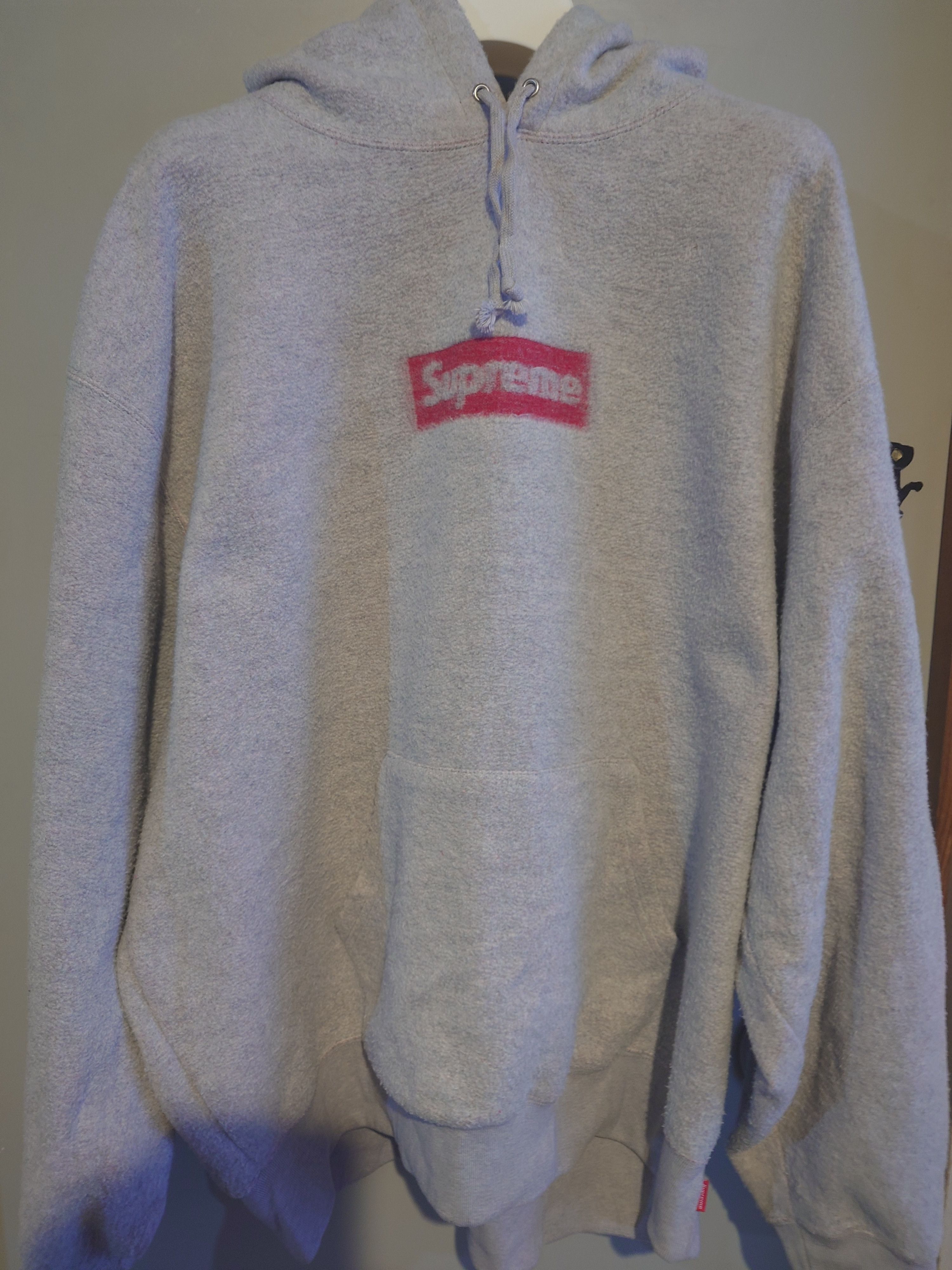 Supreme Inside Out Box Logo Hooded Sweatshirt "Heather Grey"