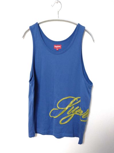 Supreme Mesh Script Tank Top "Blue"