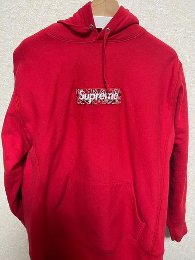 Supreme Bandana Box Logo Hooded Sweatshirt "Red"