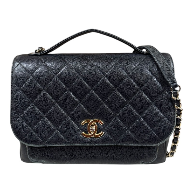 シャネル マトラッセ ショルダーバッグ キャビアスキン ブラック レディース CHANEL  中古