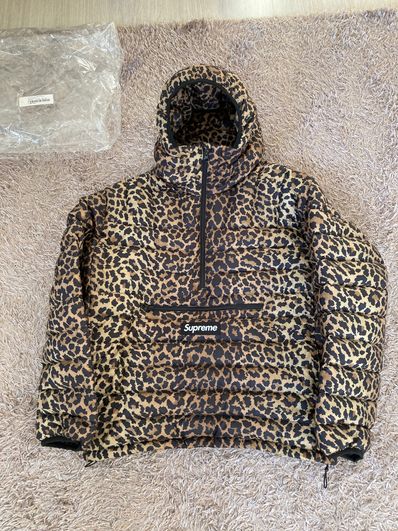 Supreme Micro Down Half Zip Hooded Pullover "Leopard"