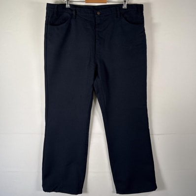 古着 90's/90年代 リーバイス Levi's USA製 ポリエステルパンツ STAーPREST スタプレ 黒タブ 長ズボン 大きいサイズ w44 L30 ネイビー メンズ