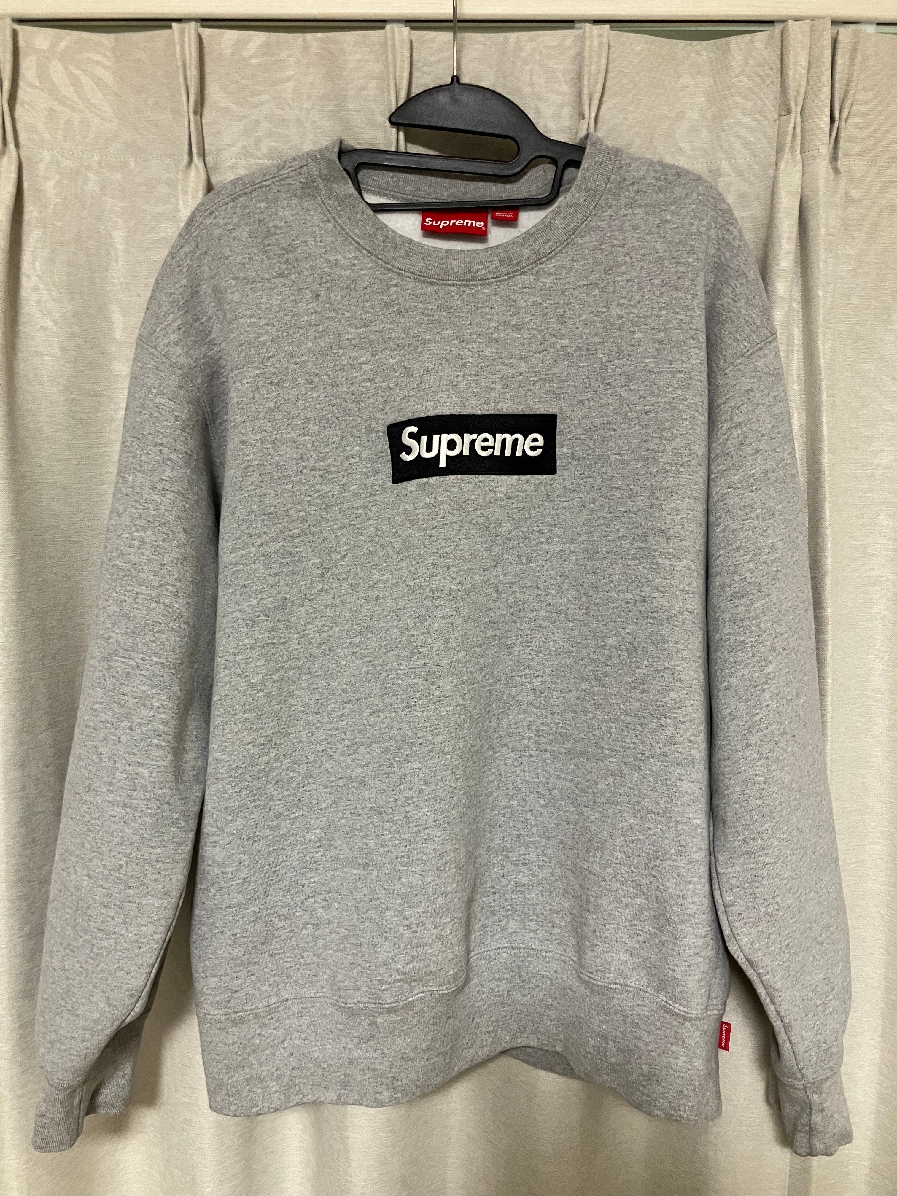 Supreme Box Logo Crewneck "Heather Grey" (22FW)