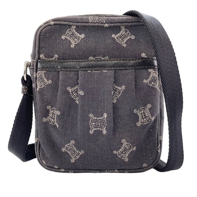 セリーヌ CELINE デニム マカダム柄 ショルダーバッグ【中古】