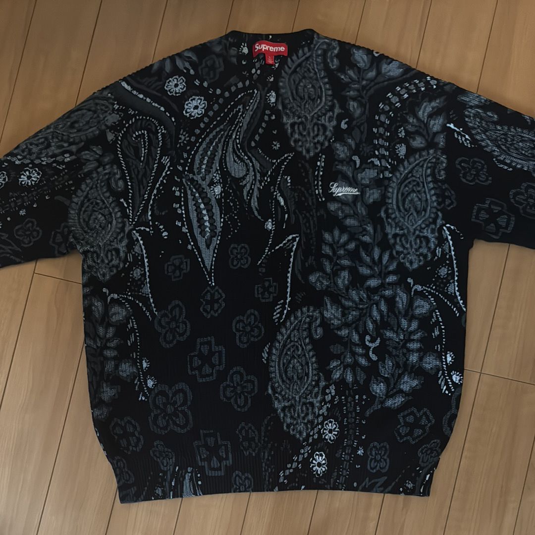 Supreme Printed Paisley Sweater "Black"