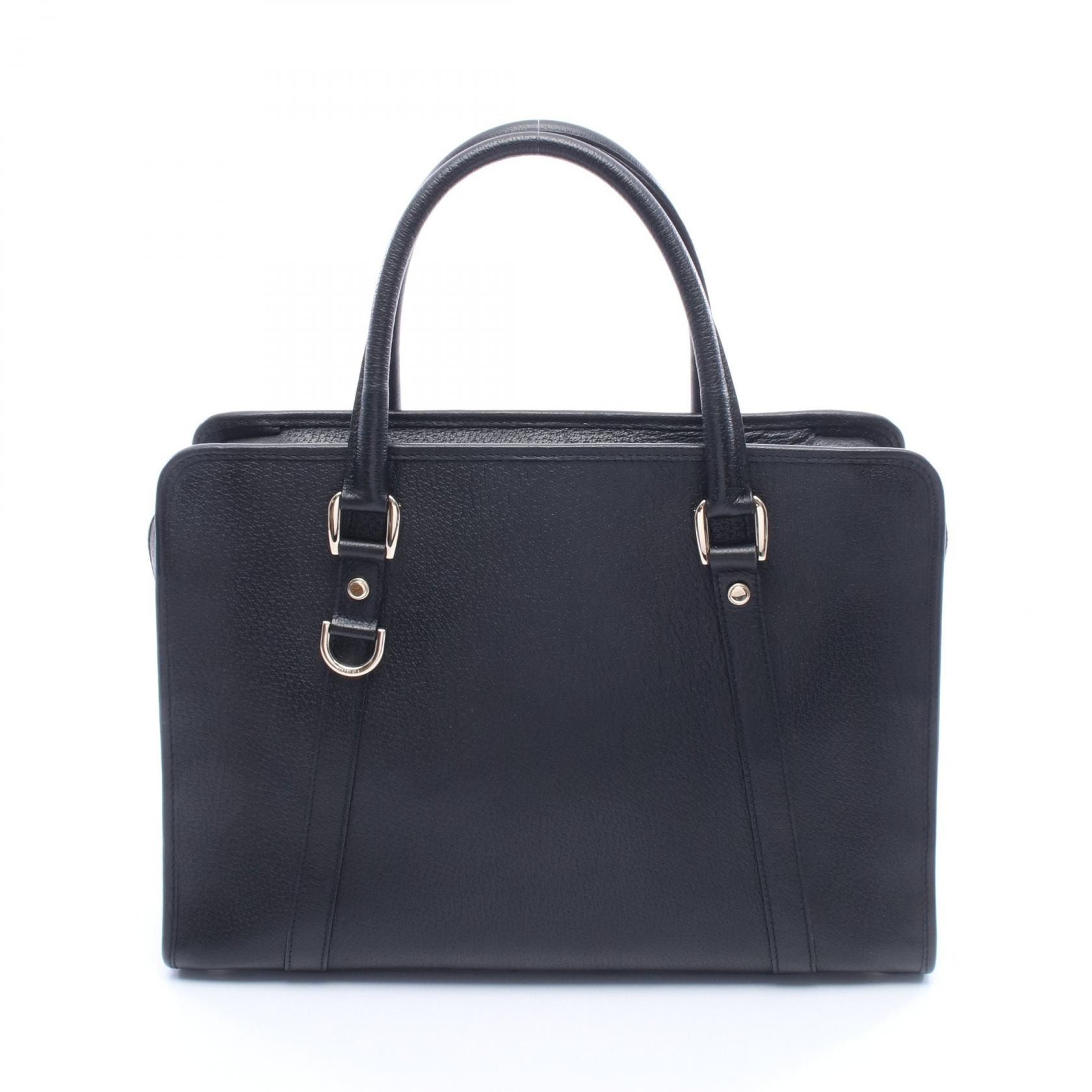 グッチ GUCCI ビジネスバッグ バッグ レザー メンズ ブラック系 130940 【中古】