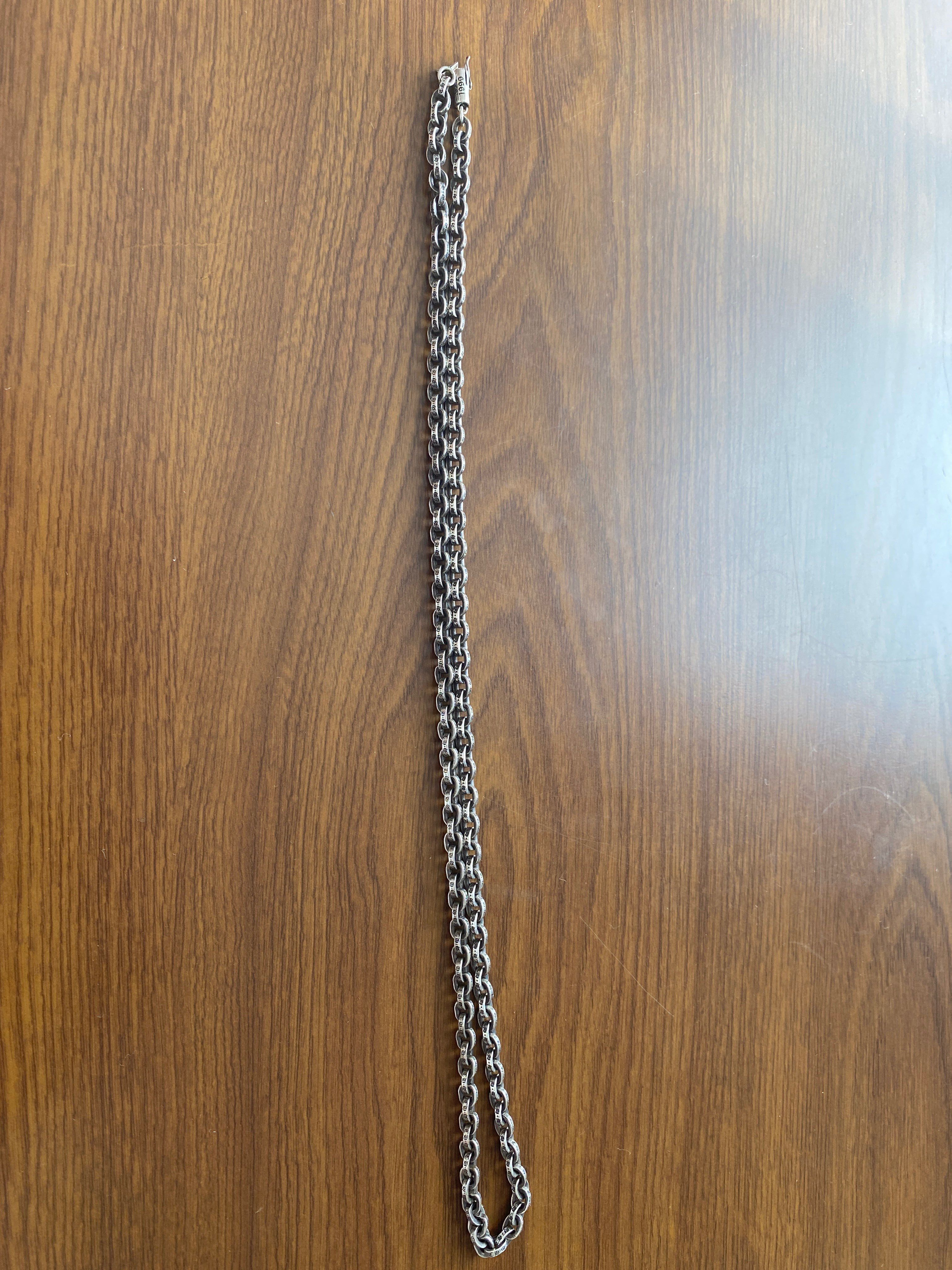 Chrome Hearts Paper Chain Necklace 60cm (24inch) "Silver"