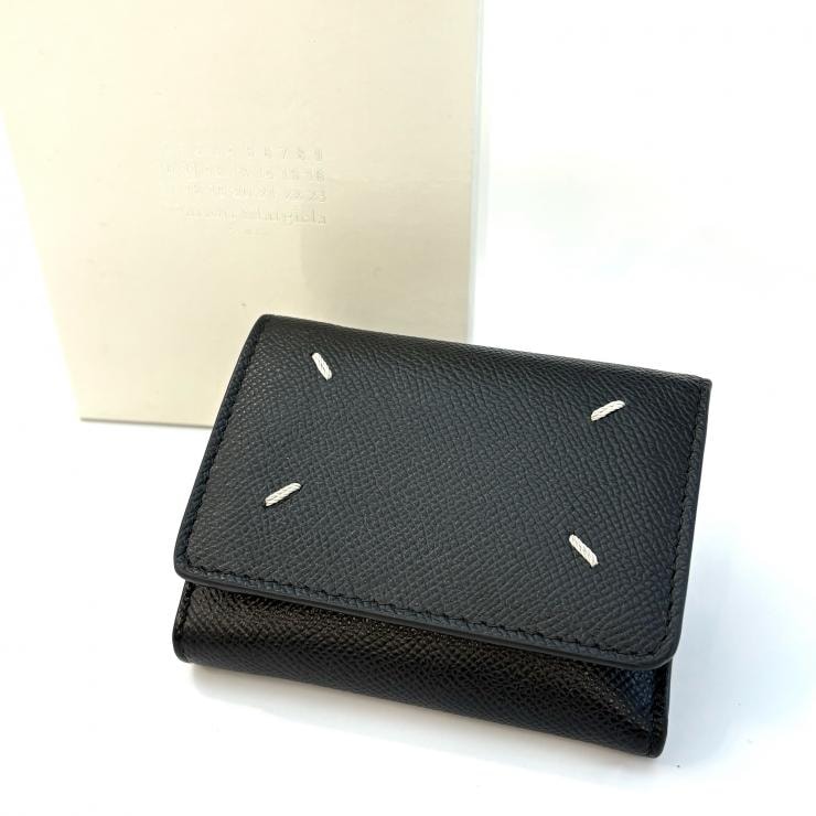 Maison Margiela シグネチャー ブラック 三つ折り財布 SA3UI0017 鑑定済み 正規品 メゾン マルジェラ