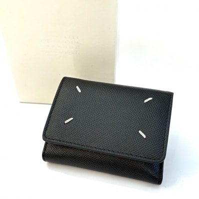 Maison Margiela シグネチャー ブラック 三つ折り財布 SA3UI0017 鑑定済み 正規品 メゾン マルジェラ