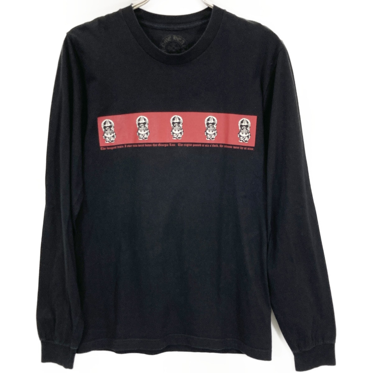 クロムハーツ ﾌﾞﾗｯｸ DELPHINO TRAIN FOTI ﾛﾝｸﾞｽﾘｰﾌﾞ ｶｯﾄｿｰ L