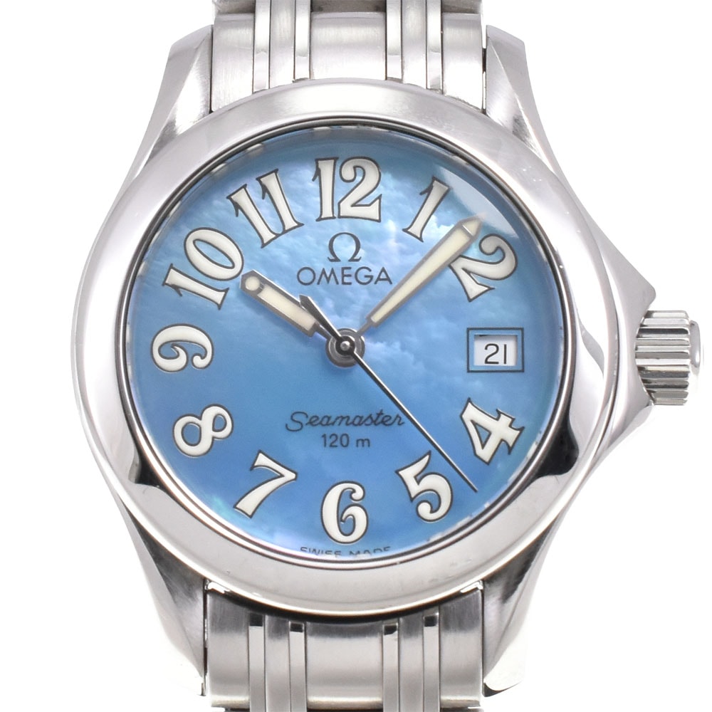 オメガ OMEGA 2581.88 シーマスター 120M デイト クォーツ レディース 美品 I#144949