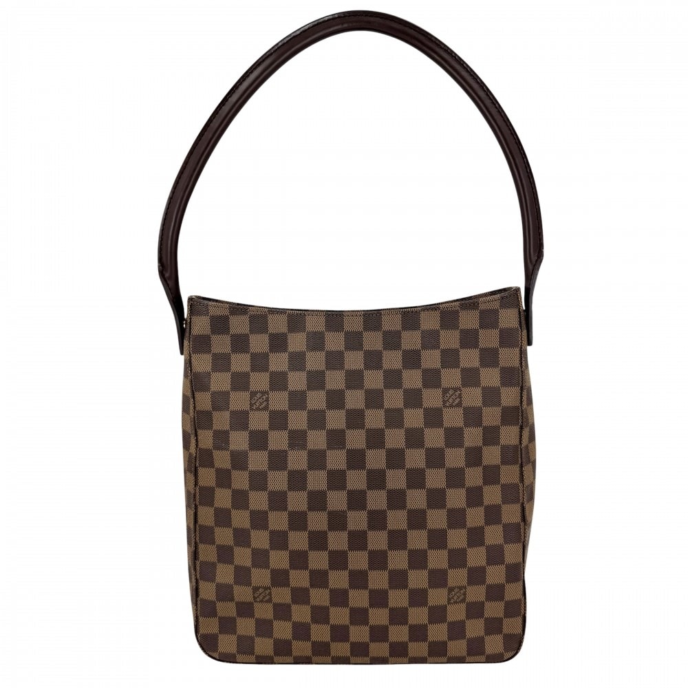 LOUIS VUITTON ルイヴィトン ショルダーバッグ ルーピングGM ワンハンドル スペシャルオーダー 肩掛け looping MM N51144 ダミエキャンバス    ブラウン 茶 ゴールド金具 レディース【中古品】