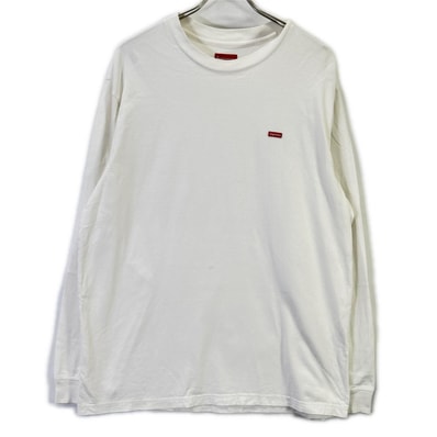 シュプリーム ホワイト Small Box L/S Tee スモールボックスロゴロングスリーブカットソー L