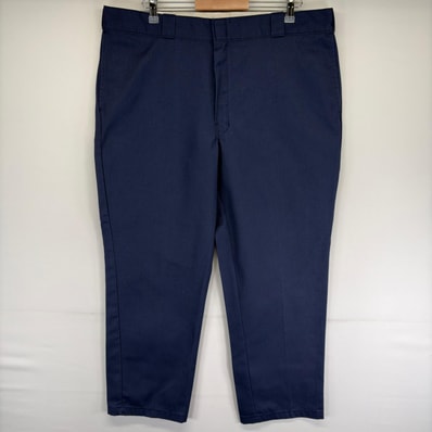 古着 ディッキーズ Dickies パンツ ワーク 大きいサイズ ストレート ジッパーフライ 874 チノパン W42 L30 ネイビー系 メンズ
