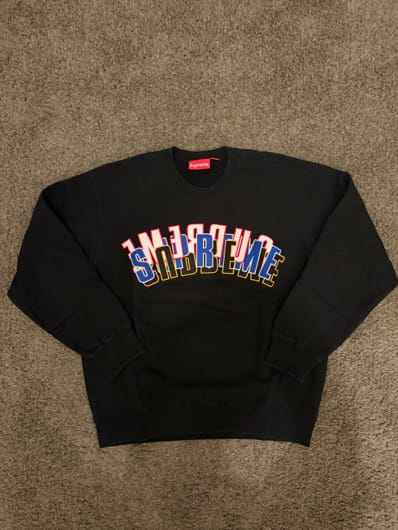 Supreme Stacked Crewneck "Black"