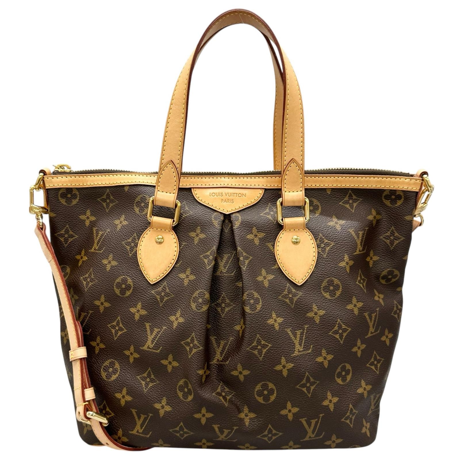 美品 LOUIS VUITTON ルイ・ヴィトン パレルモPM M40145 ハンドバッグ モノグラムキャンバス ブラウン レディース 2way【中古】