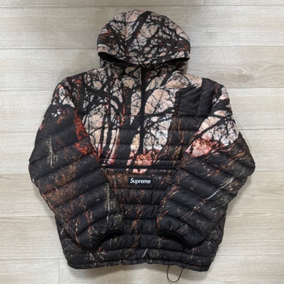 Supreme Micro Down Half Zip Hooded Pullover "Woods" (20FW)