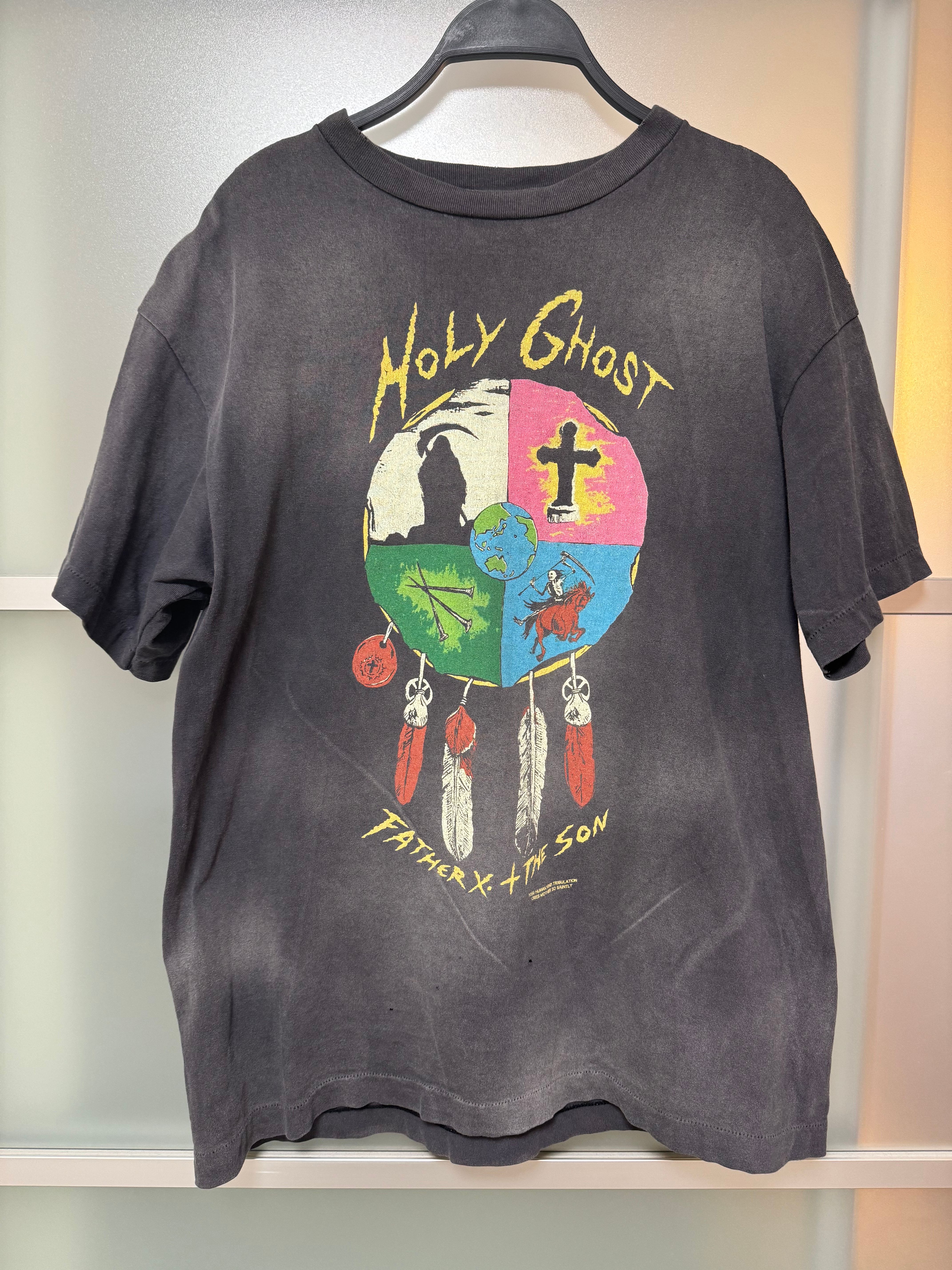 SAINT Mxxxxxx x LASTMAN Holy Ghost Short Sleeve T-Shirt "Black" 24SS