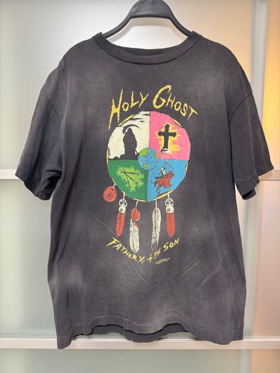 SAINT Mxxxxxx x LASTMAN Holy Ghost Short Sleeve T-Shirt "Black" 24SS