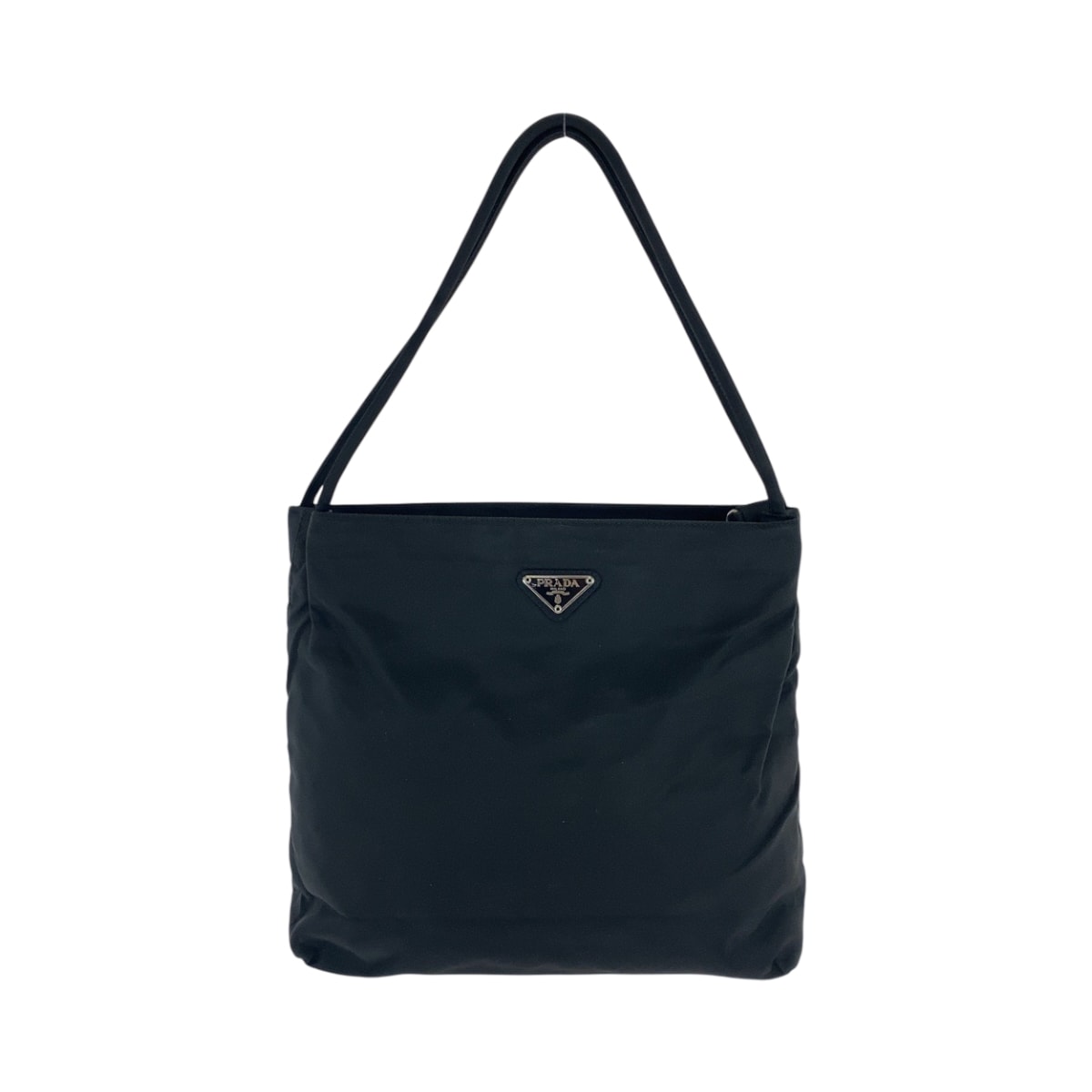美品 PRADA プラダ テスート 三角ロゴプレート ブラック 黒 シルバー金具 ナイロン ショルダーバッグ トートバッグ 501620 【中古】