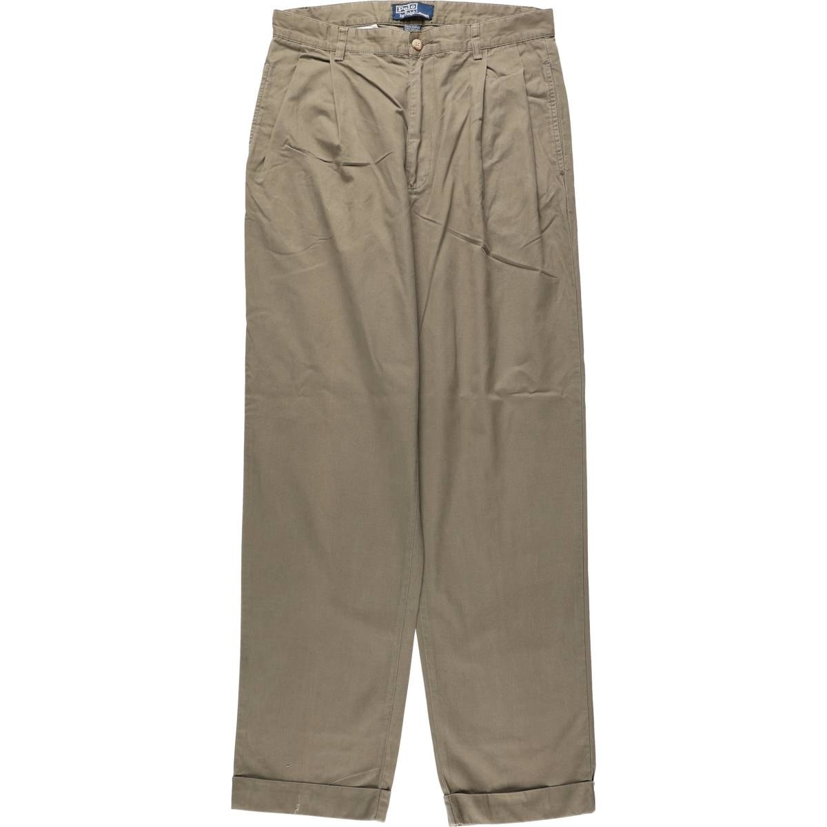 古着 ラルフローレン Ralph Lauren POLO by Ralph Lauren ツータック チノパンツ メンズw32相当/eaa667790
