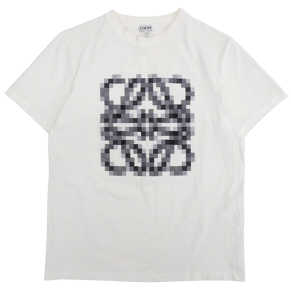 ロエベ ピクセル アナグラム Tシャツ トップス レディース ホワイト XS S540Y22X35 XS
