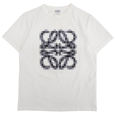 ロエベ ピクセル アナグラム Tシャツ トップス レディース ホワイト XS S540Y22X35 XS