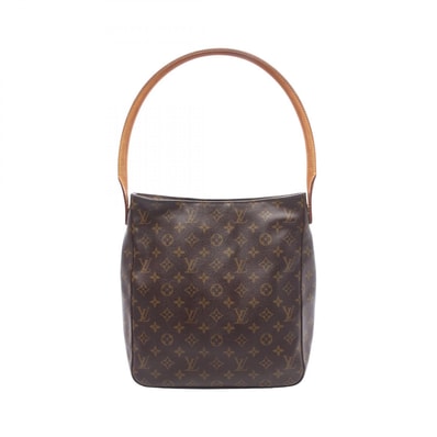 ルイ・ヴィトン LOUIS VUITTON ルーピングGM モノグラム ショルダーバッグ バッグ PVCコーティングキャンバス レザー レディース ブラウン系 M51145 【中古】