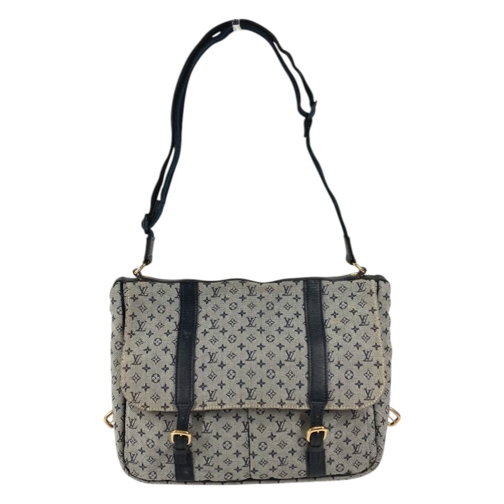 ルイヴィトン LOUIS VUITTON サックママン M42350 モノグラムミニ カバン 斜め掛け メッセンジャーバッグ マザーズバッグ ショルダーバッグ モノグラムミニキャンバス ネイビー