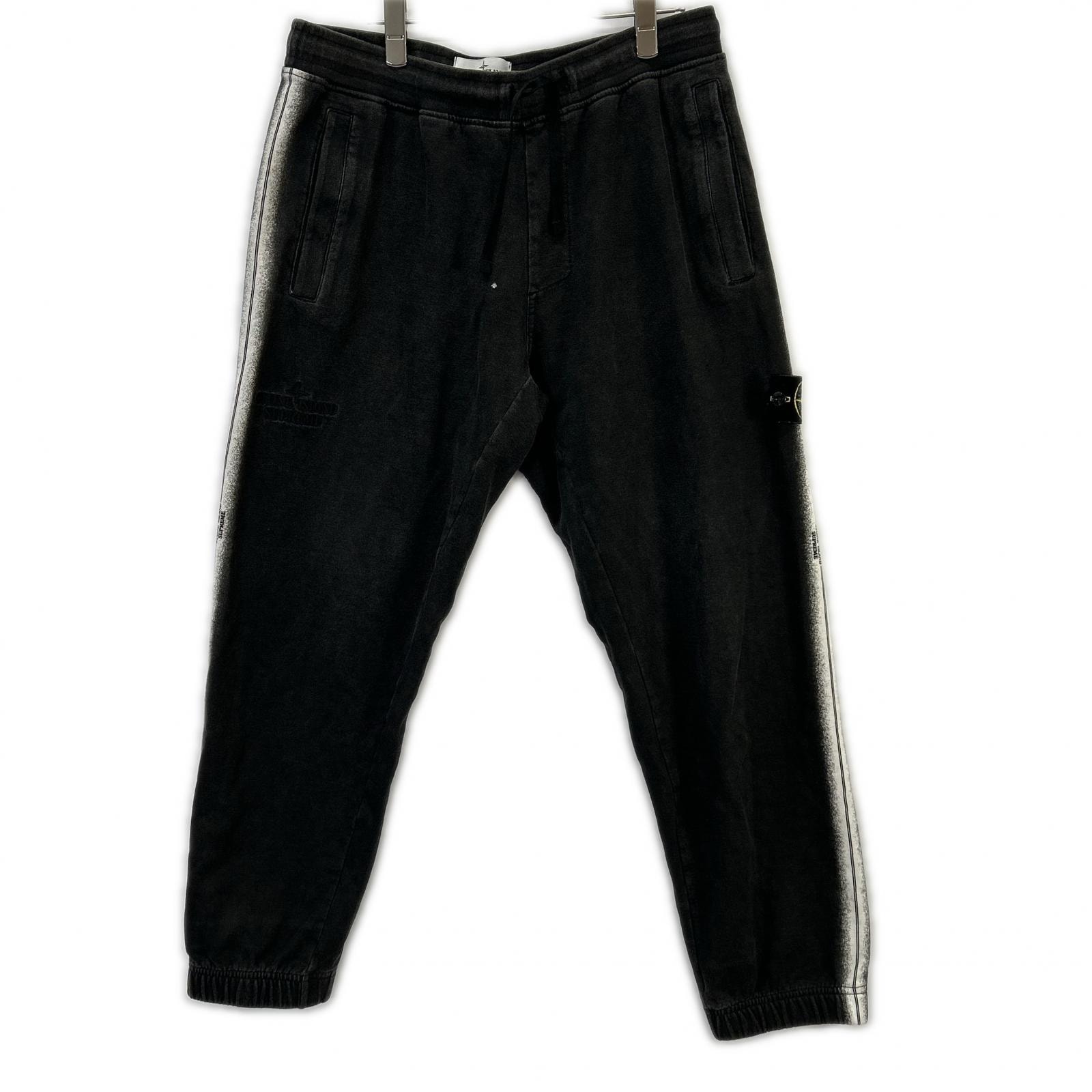 ストーンアイランド 【×SUPREME】22SS 7625602S2 ブラック Stripe Sweatpant M