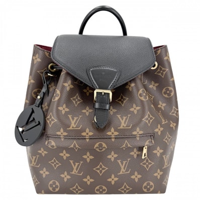 LOUIS VUITTON ルイヴィトン リュック モノグラム モンスリ NM PM バックパック かばん 鞄 M45515 ブラウン 茶 ブラック 黒 ゴールド金具 レディース【中古品】