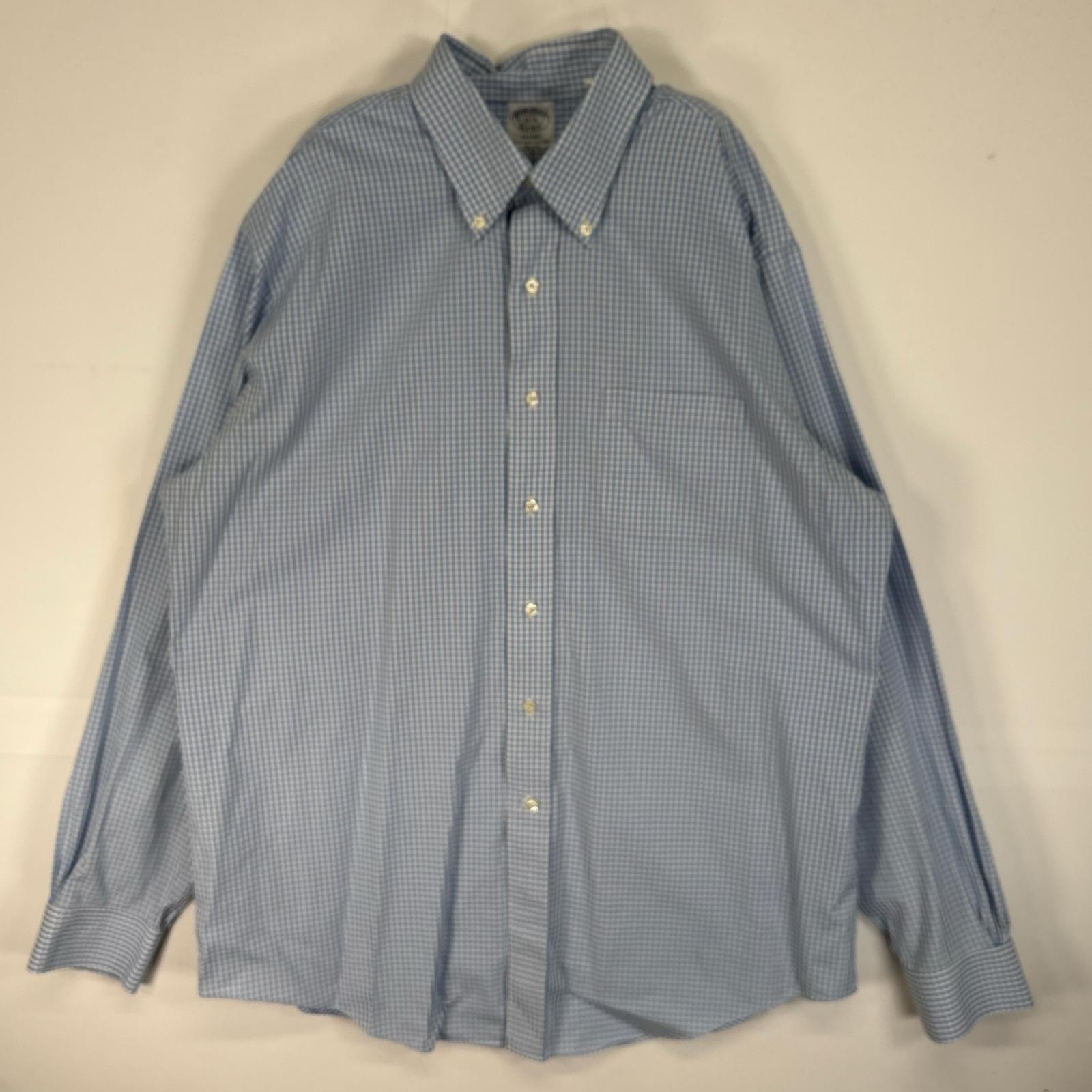 古着 ブルックスブラザーズ Brooks Brothers 長袖シャツ 胸ポケ REGENT ボタンダウン XL  ブルー系 チェック メンズ
