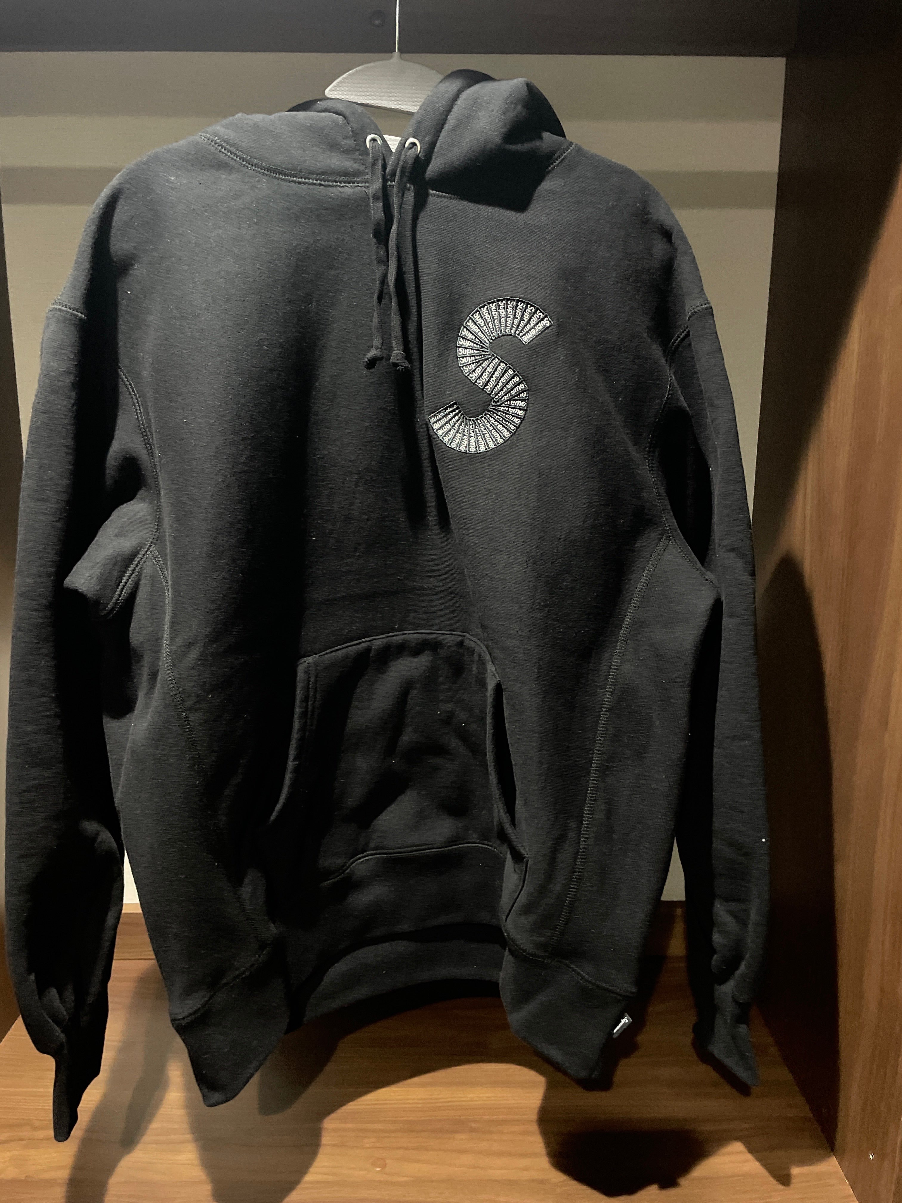 Supreme S Logo Hooded Sweatshirt "Black" (20FW)