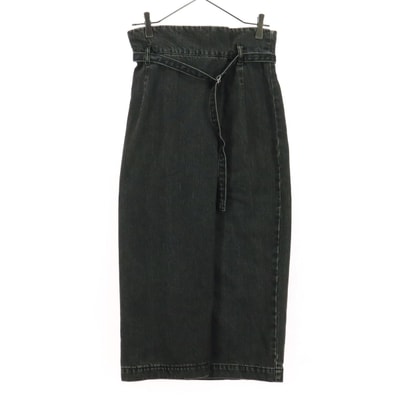 美品 Mila Owen DENIM ミラオーウェンデニム ロング丈 デニムスカート グレー 09WFS191004