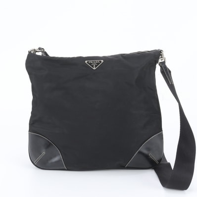 ■美品 プラダ テスート ナイロントライアングルロゴショルダーバッグ