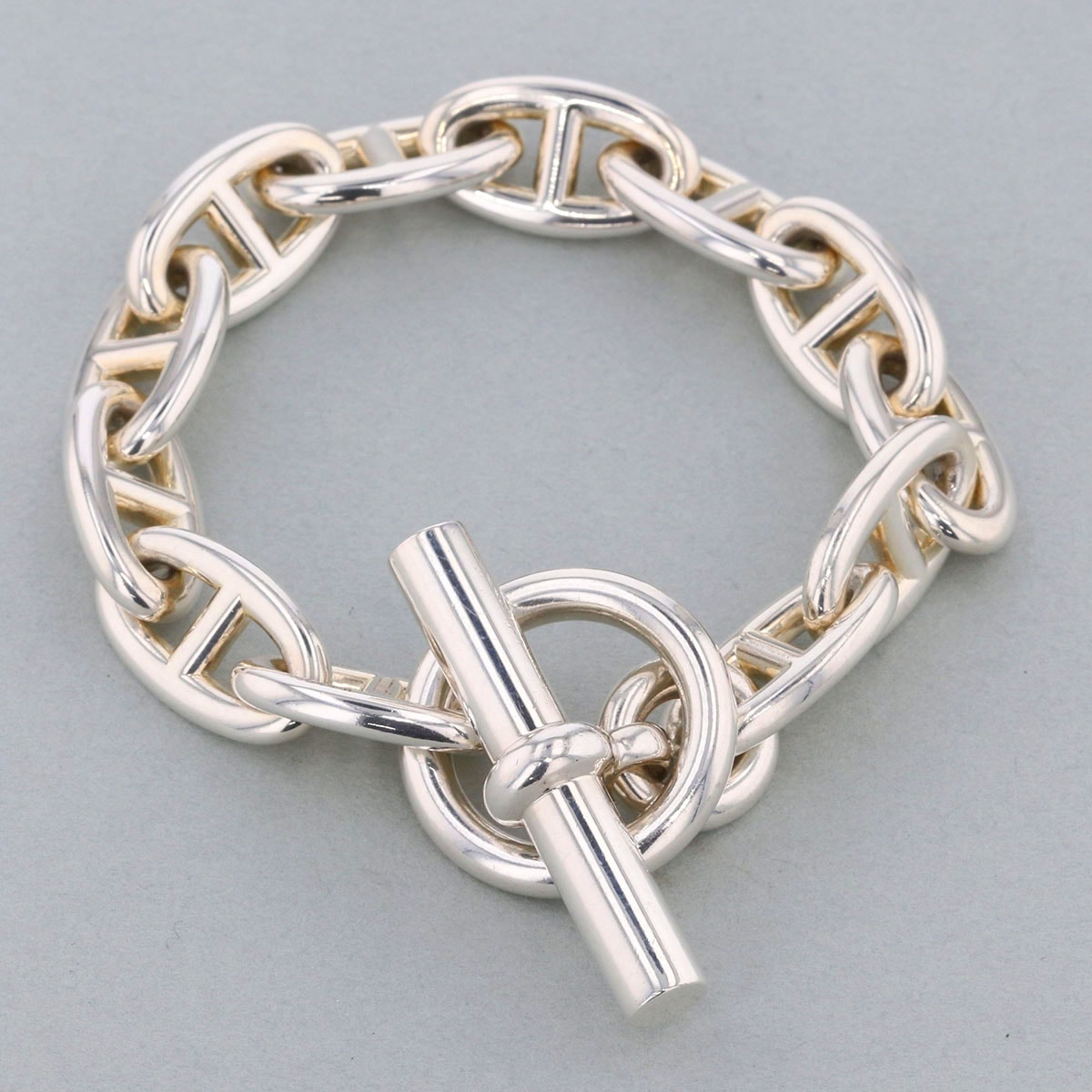 【値下げ】HERMES エルメス シェーヌダンクル ブレスレット GM ブレスレット シルバー925 シルバー  メンズ【中古】