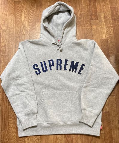 Supreme Pearl Logo Hooded Sweatshirt "Grey"