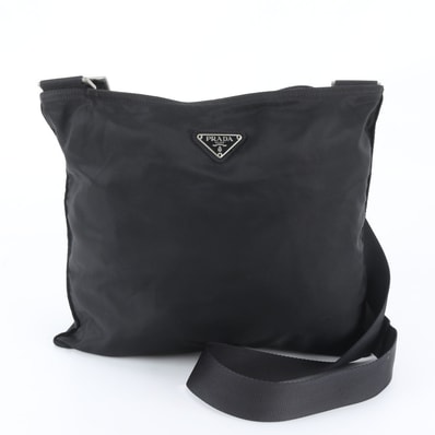 ■美品 プラダ テスート ナイロントライアングルロゴショルダーバッグ
