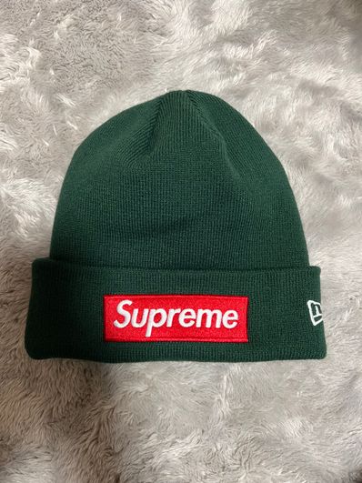 Supreme New Era Box Logo Beanie "Dark Pine"