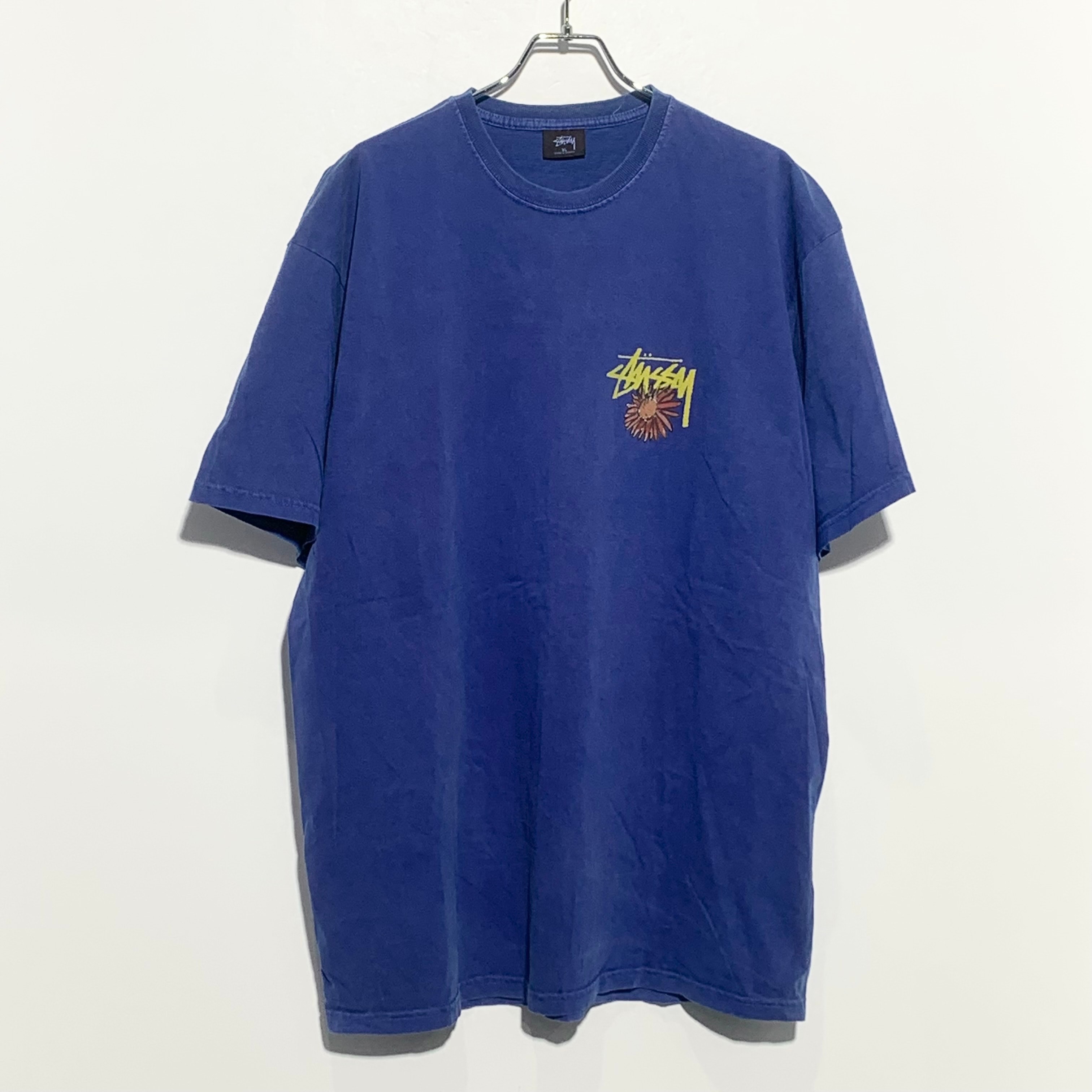 Stussy Smokin' Skull Pig Dyed Tee Blue